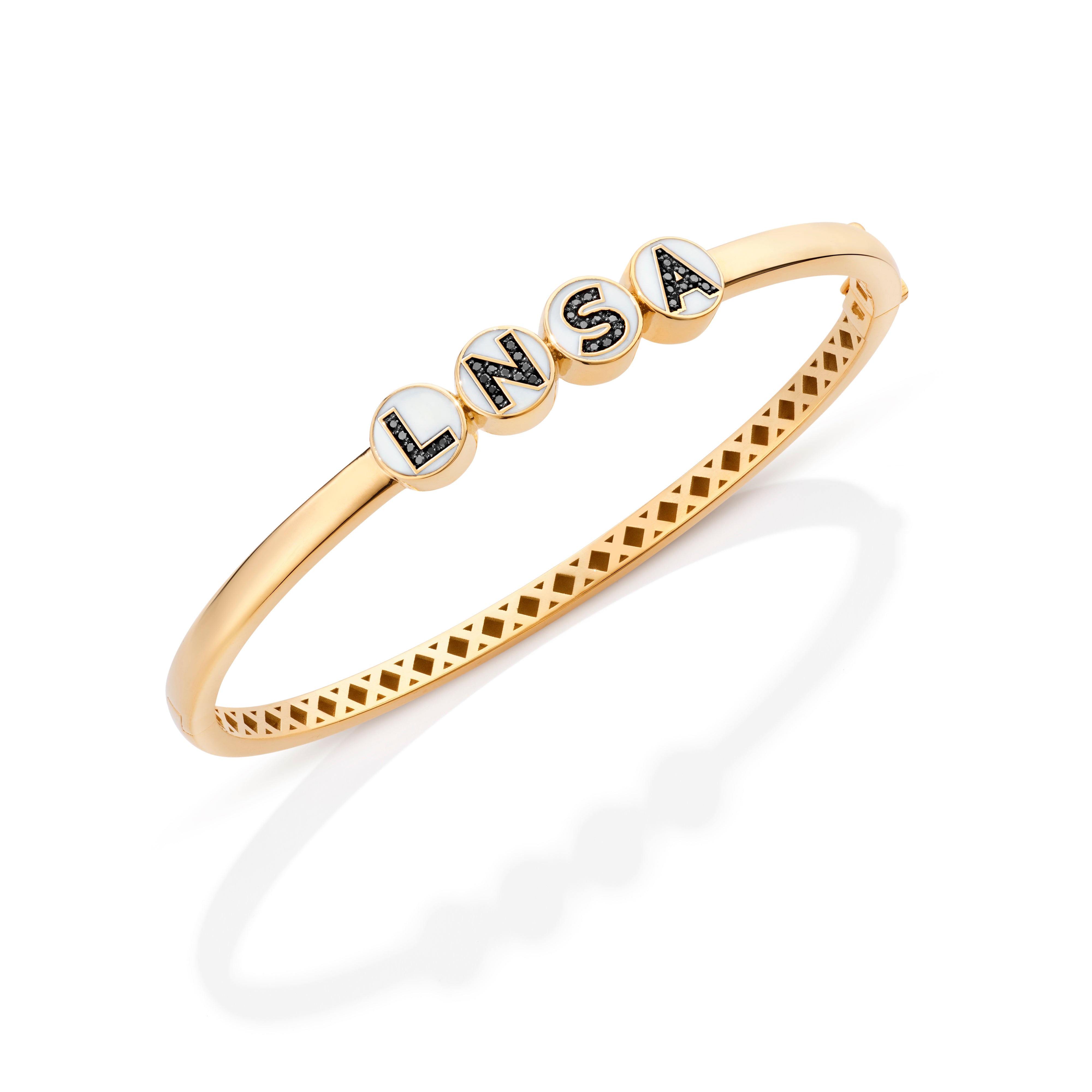 Letter beads Bangle