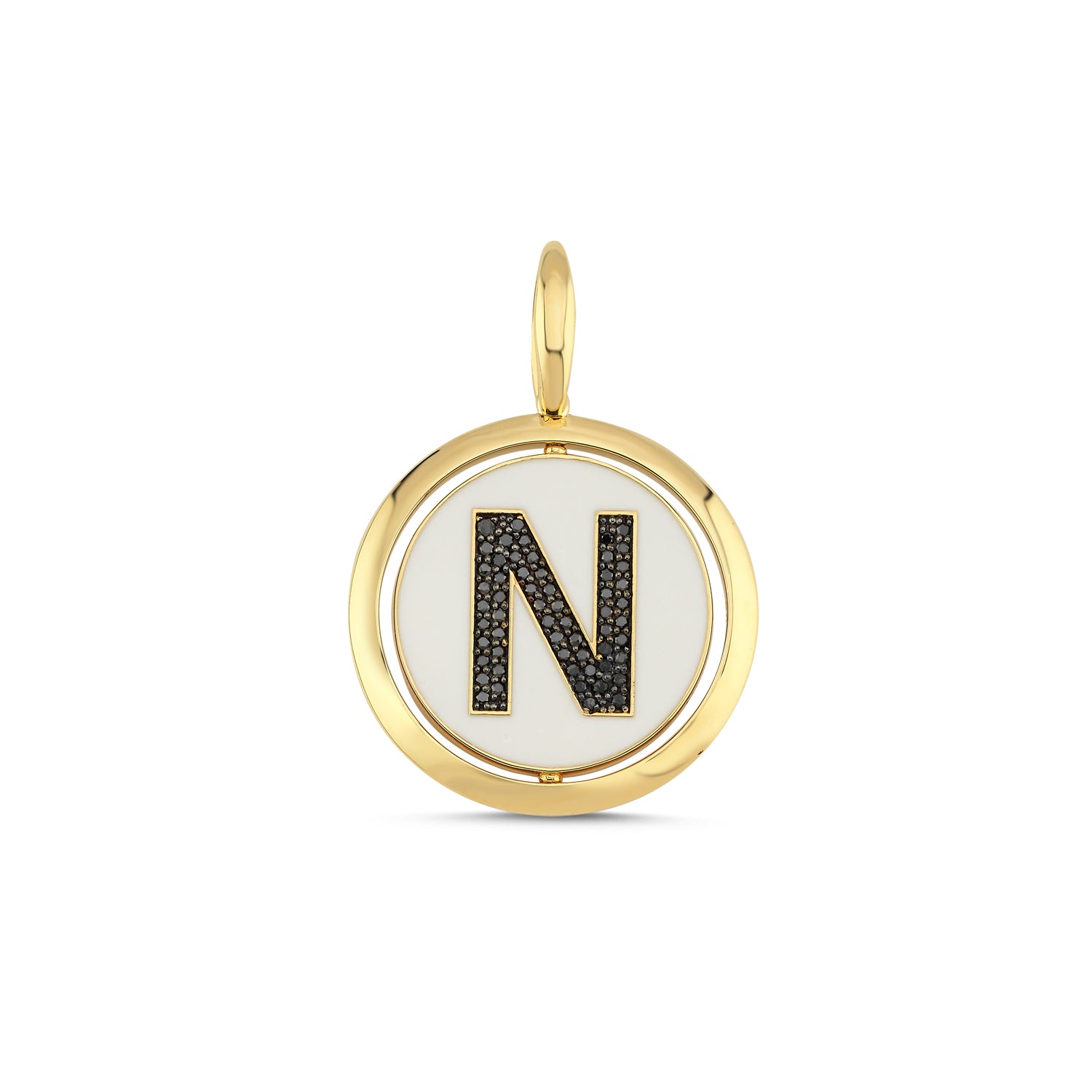 XL Twist Bead Letter Pendant