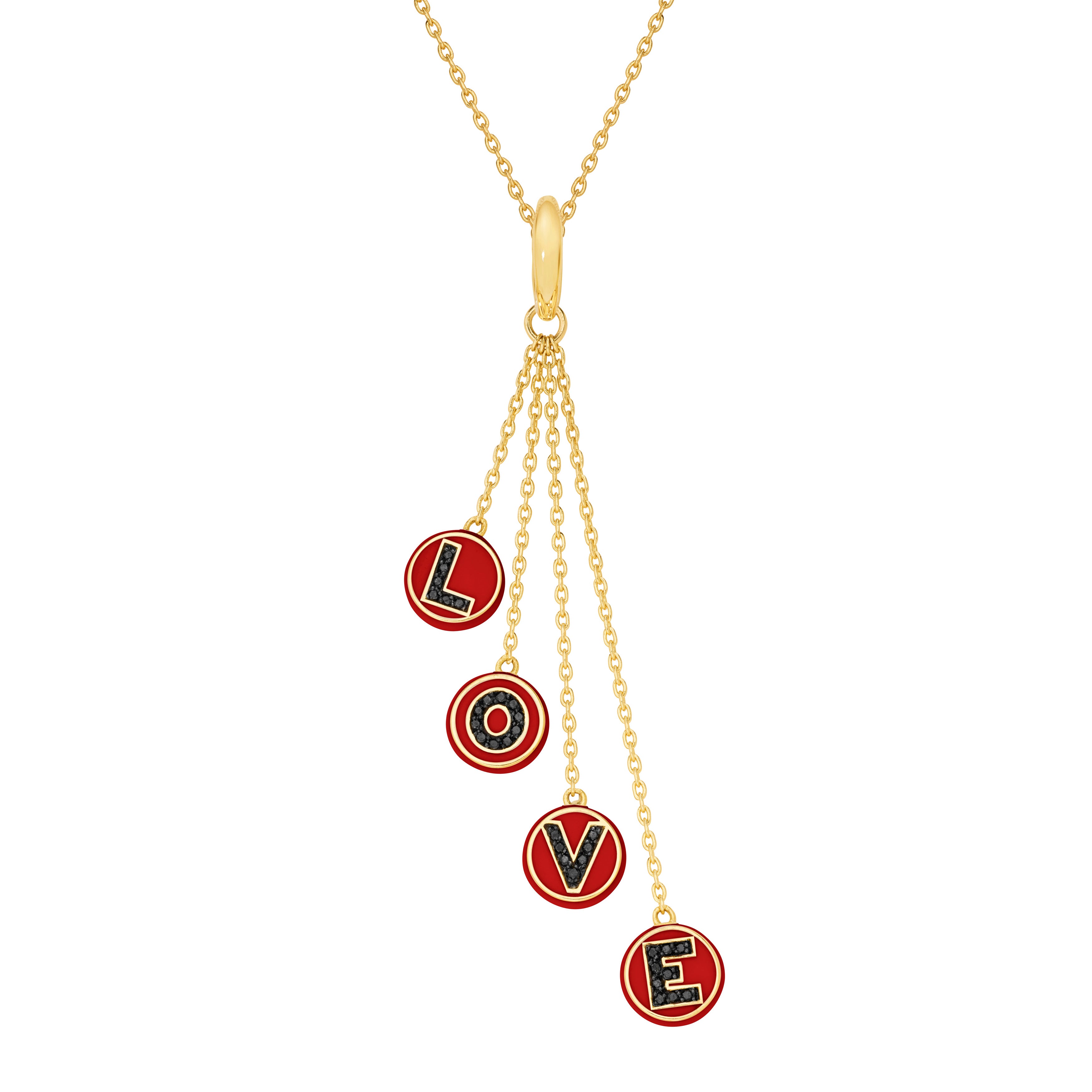 LOVE Beads Pendant in Bordeaux
