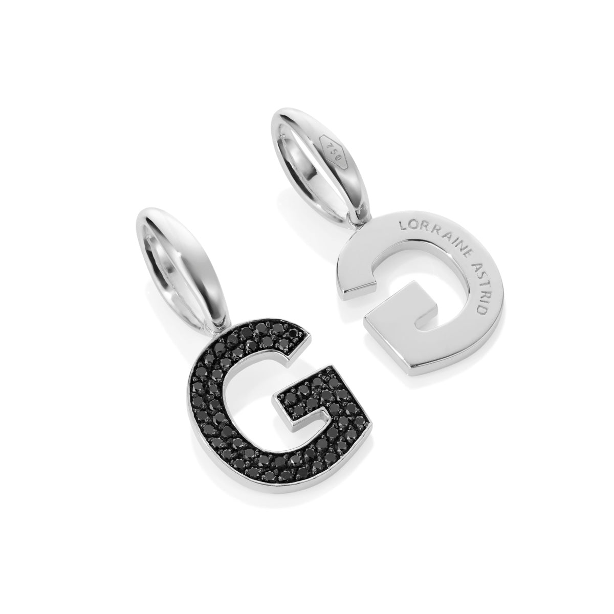 Black diamond Letter Pendant