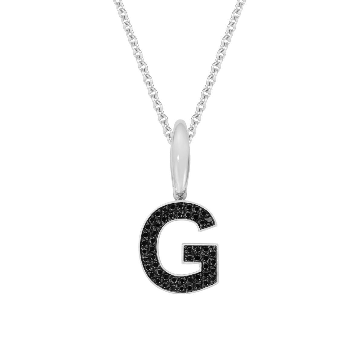 Black diamond Letter Pendant