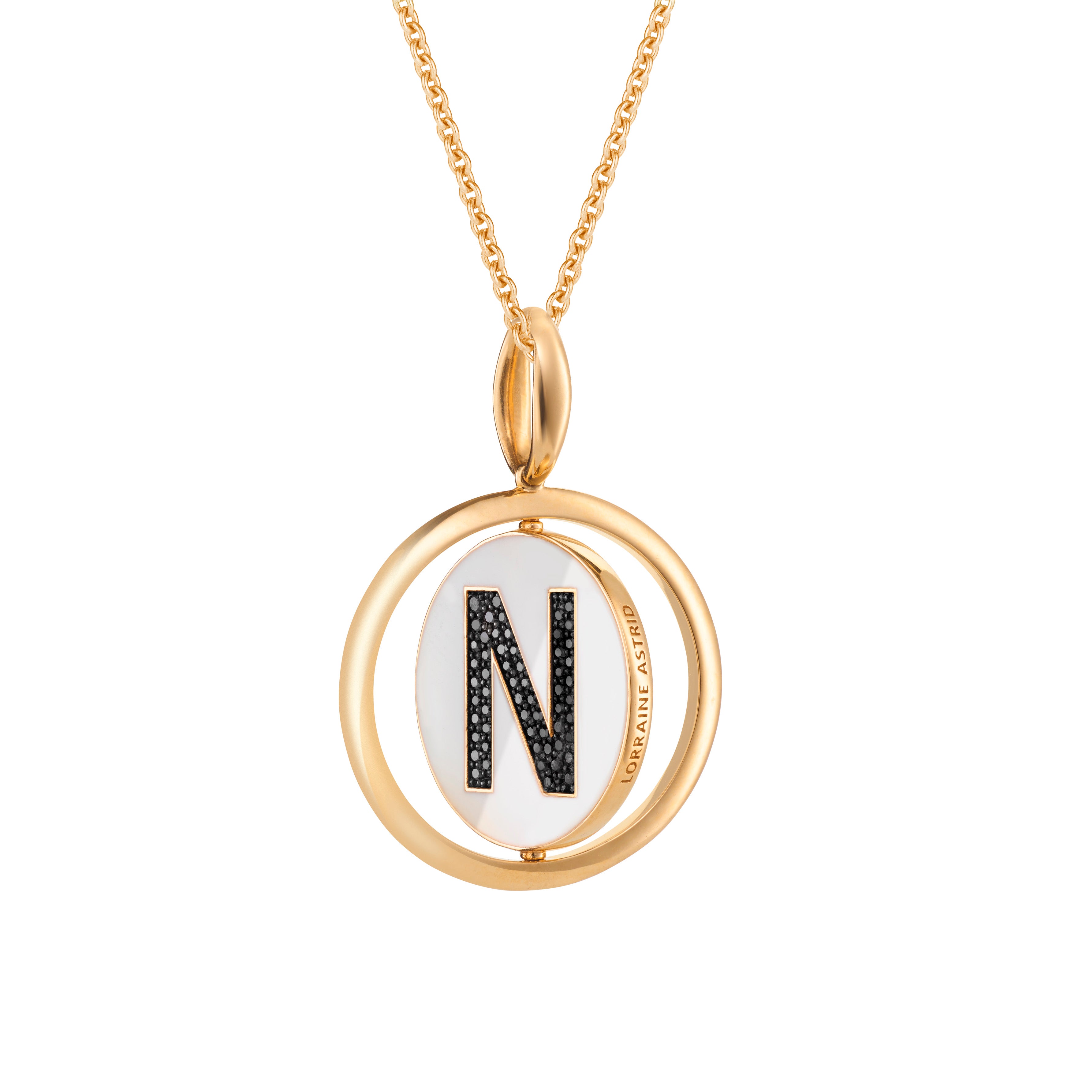 XL Twist Bead Letter Pendant